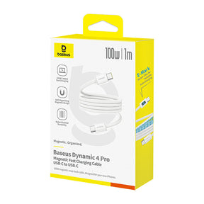 Baseus Dynamic 4 Pro Kabel USB-C - USB-C magnetyczny 100W 1m