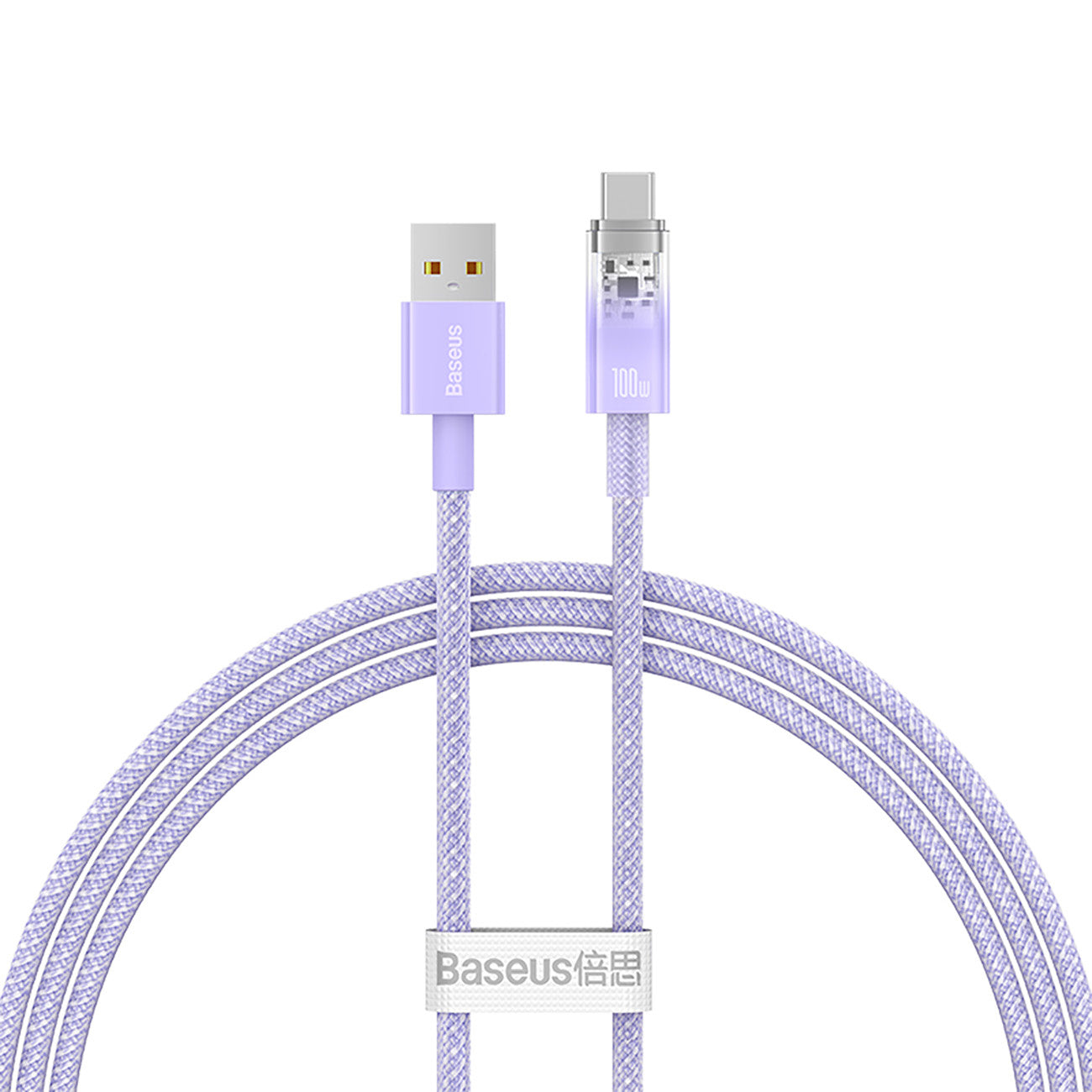 Kabel Baseus Explorer 100W USB-A - USB-C z inteligentnym czujnikiem temperatury 1m