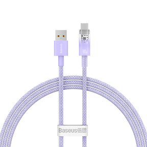 Kabel Baseus Explorer 100W USB-A - USB-C z inteligentnym czujnikiem temperatury 1m