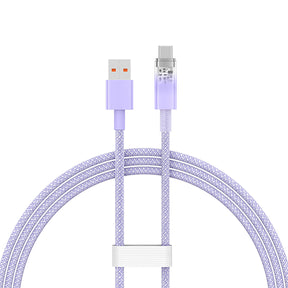 Kabel Baseus Explorer 100W USB-A - USB-C z inteligentnym czujnikiem temperatury 1m
