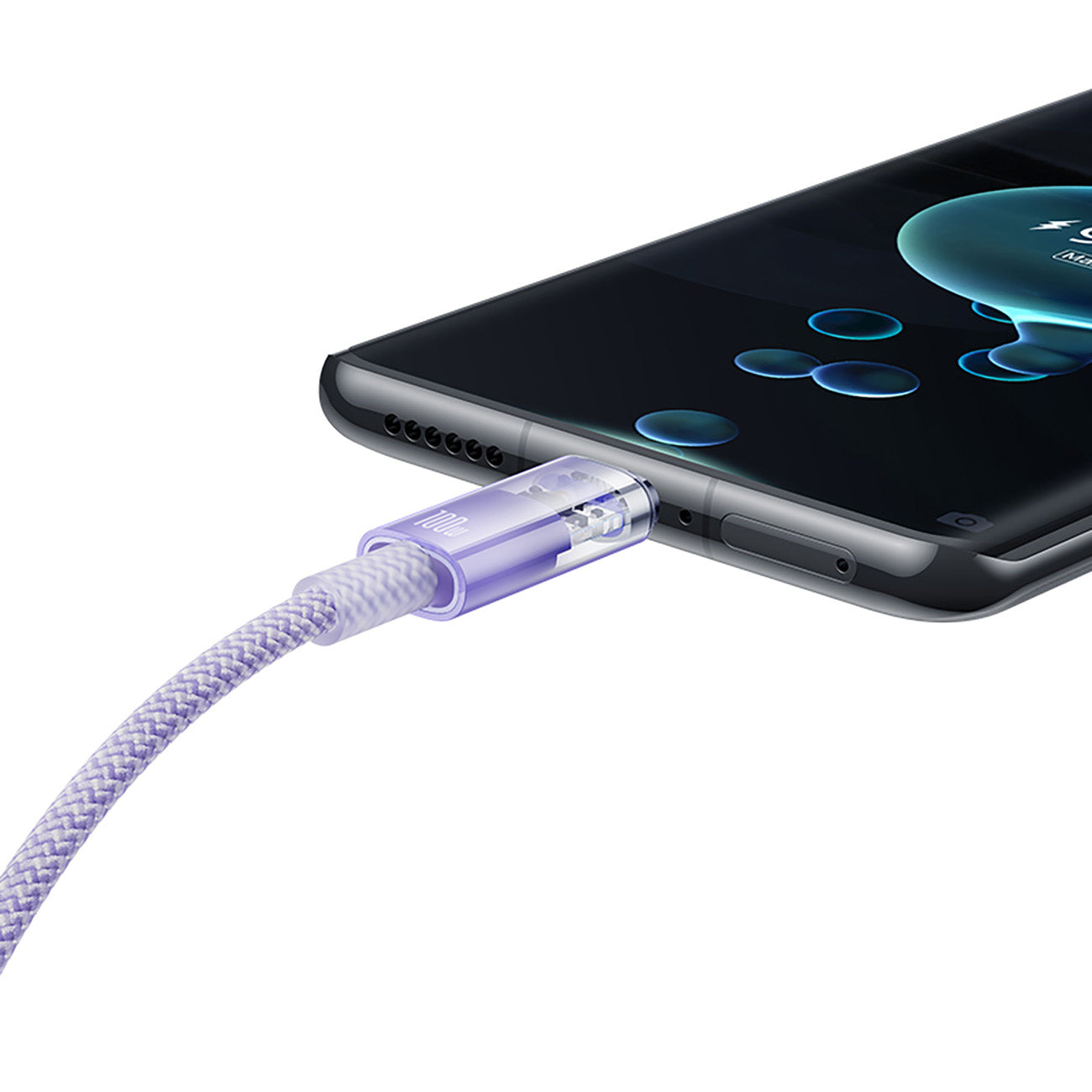 Kabel Baseus Explorer 100W USB-A - USB-C z inteligentnym czujnikiem temperatury 1m