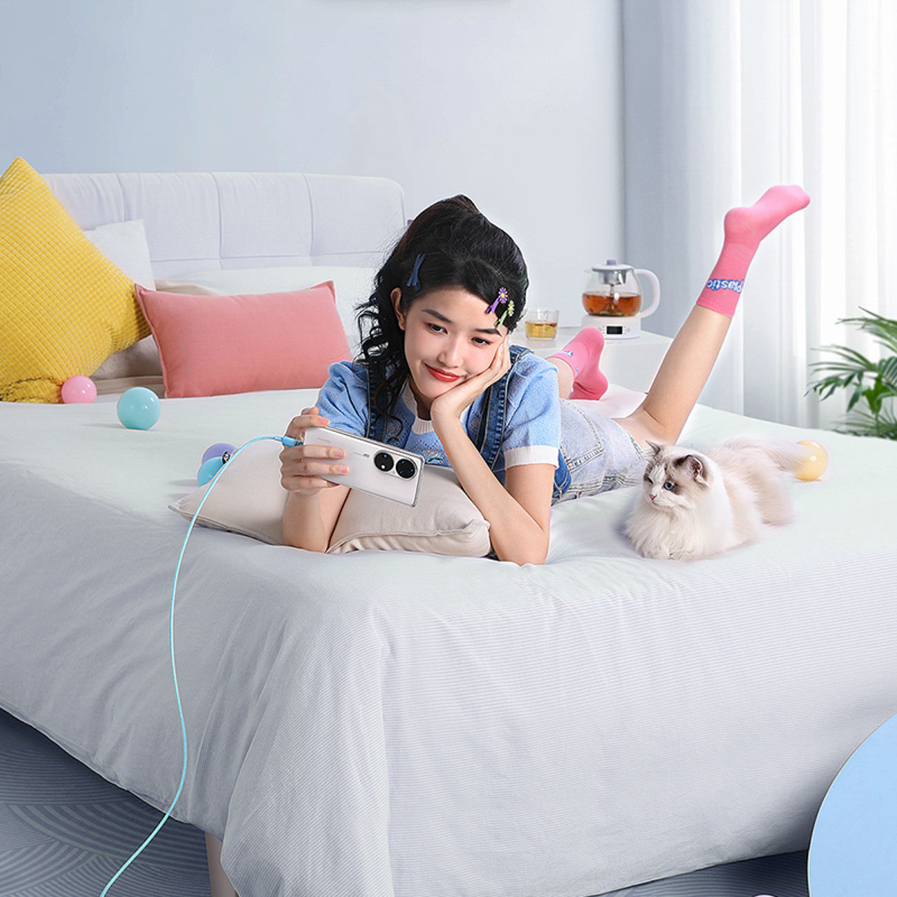 Baseus Explorer Kabel USB-C – USB-C z inteligentnym czujnikiem temperatury 100W 1m