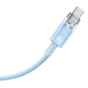 Baseus Explorer Kabel USB-C – USB-C z inteligentnym czujnikiem temperatury 100W 1m