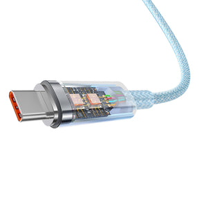 Baseus Explorer Kabel USB-C – USB-C z inteligentnym czujnikiem temperatury 100W 1m