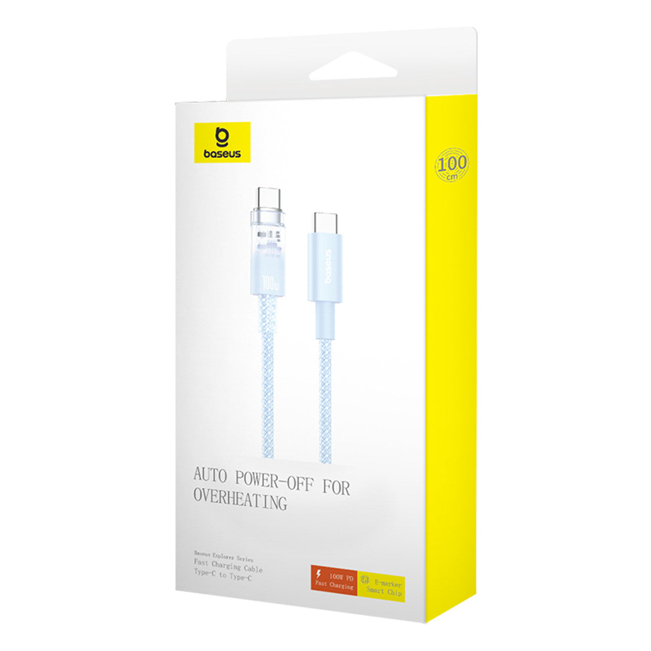 Baseus Explorer Kabel USB-C – USB-C z inteligentnym czujnikiem temperatury 100W 1m