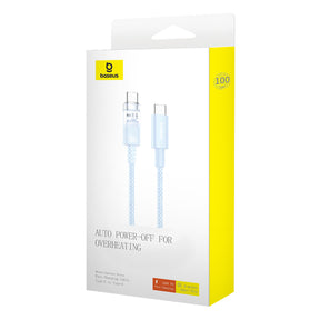 Baseus Explorer Kabel USB-C – USB-C z inteligentnym czujnikiem temperatury 100W 1m