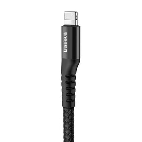 Kabel Baseus Fish Eye sprężynowy USB-A / Lightning 2A 1m