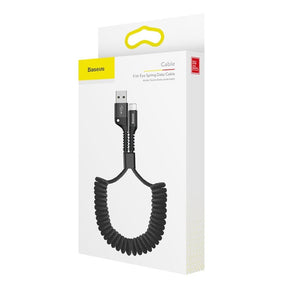 Kabel Baseus Fish Eye sprężynowy USB-A / Lightning 2A 1m