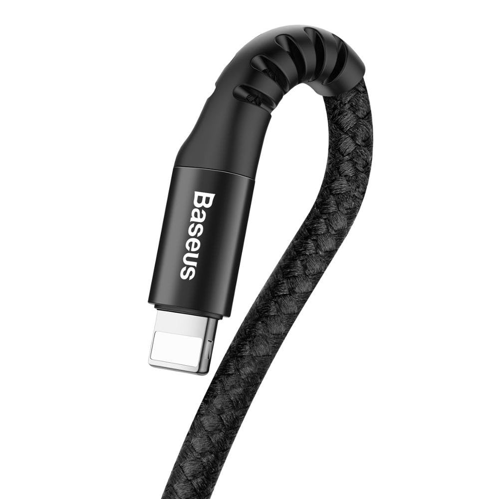 Kabel Baseus Fish Eye sprężynowy USB-A / Lightning 2A 1m