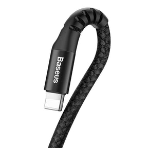Kabel Baseus Fish Eye sprężynowy USB-A / Lightning 2A 1m
