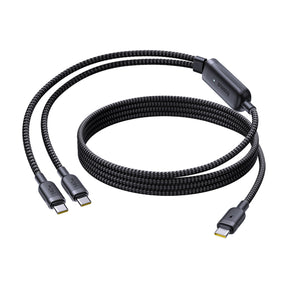 Kabel Baseus Flash 4 140W 2w1 USB-C do USB-C + USB-C 1.5 m