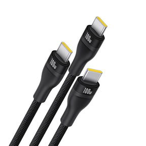 Baseus Flash Series 3 100W Kabel 3w1 USB-C - 3xUSB-C 1,5m