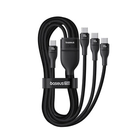 Baseus Flash Series 3 100W Kabel 3w1 USB-C - 3xUSB-C 1,5m