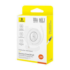Baseus Free2Pull Mini Kabel zwijany USB-C - USB-C 100W 2m