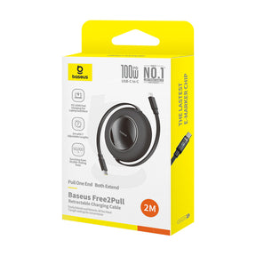Baseus Free2Pull Mini Kabel zwijany USB-C - USB-C 100W 2m