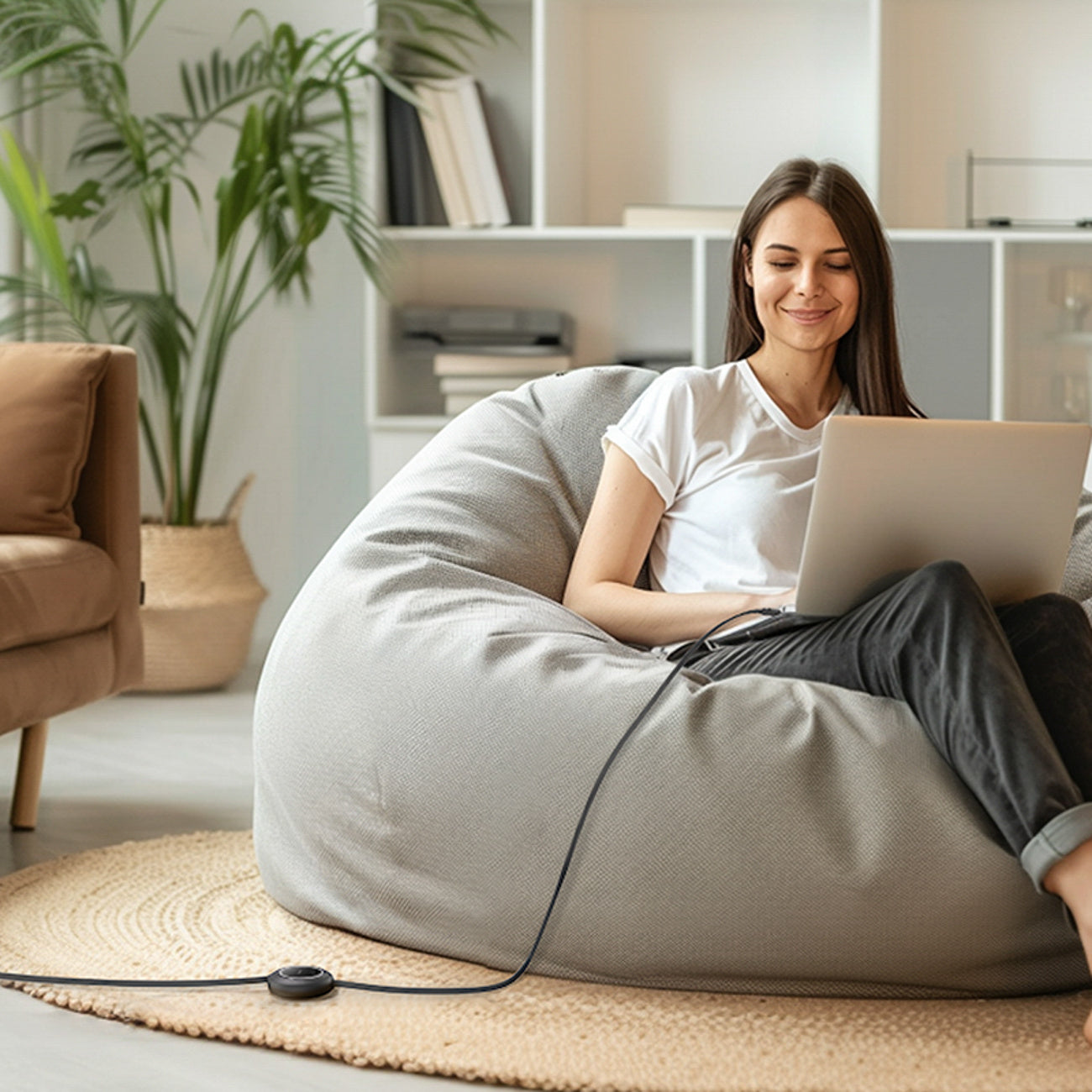 Baseus Free2Pull Mini Kabel zwijany USB-C - USB-C 100W 2m