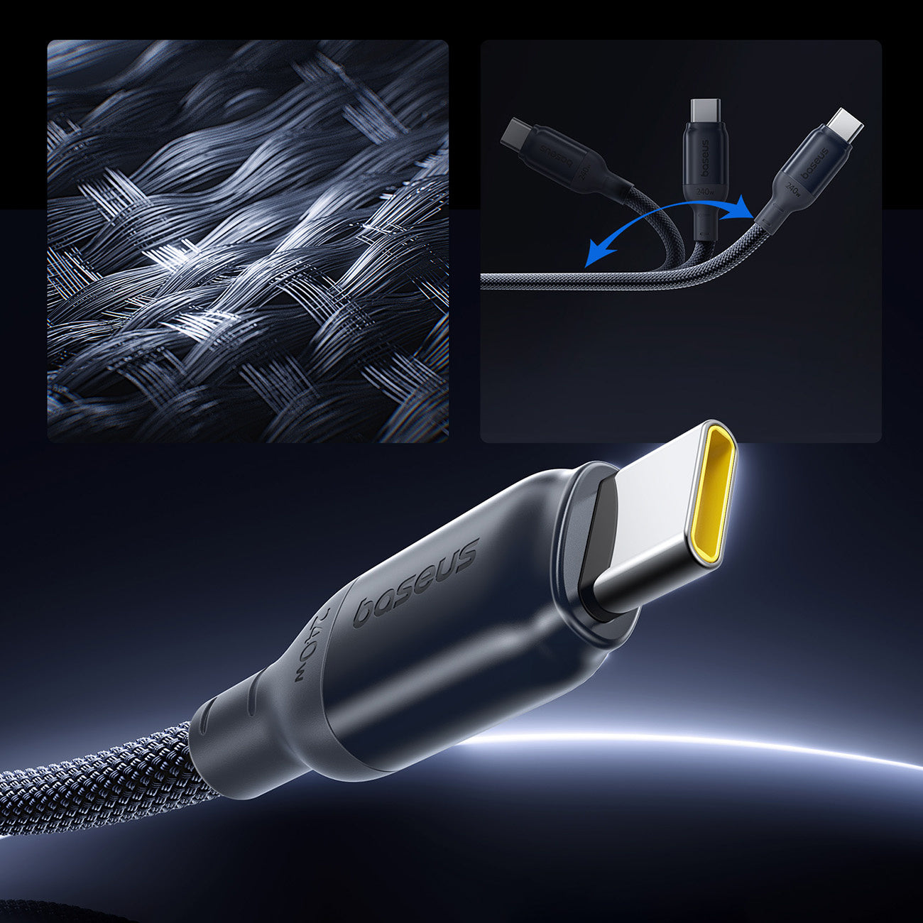 Kabel Baseus PicoGo 240W USB-C - USB-C 2m