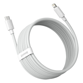 Baseus Simple Wisdom Kabel Lightning / USB-C 20W 1,5 m 2 szt.