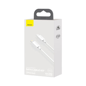 Baseus Simple Wisdom Kabel Lightning / USB-C 20W 1,5 m 2 szt.