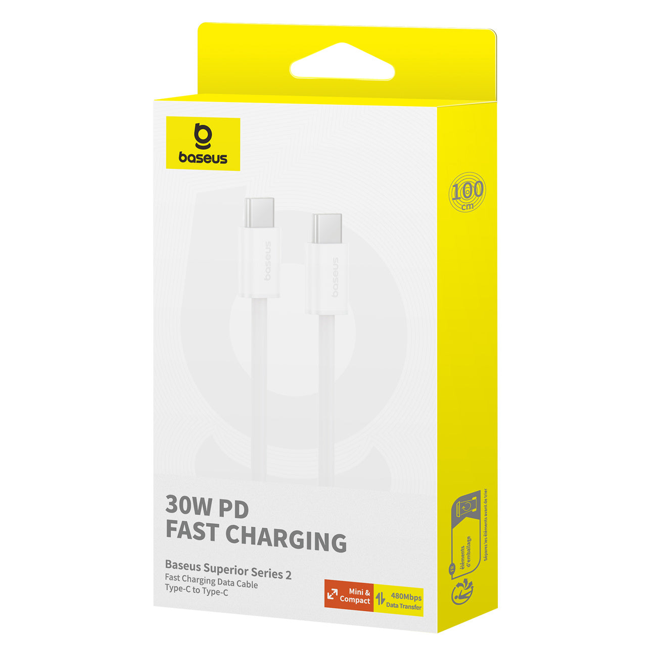 Kabel Baseus Superior Series II USB-C - USB-C 30W 480Mb/s 1m