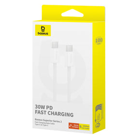 Kabel Baseus Superior Series II USB-C - USB-C 30W 480Mb/s 1m