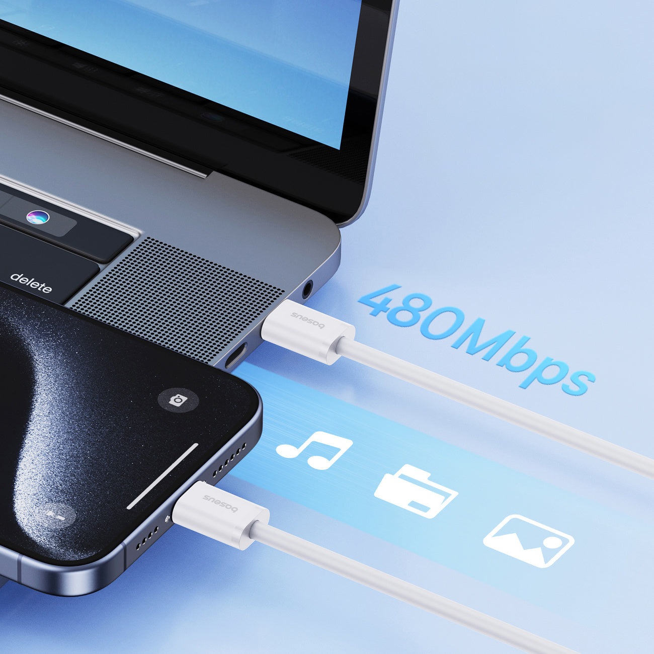 Kabel Baseus Superior Series II USB-C - USB-C 30W 480Mb/s 2m