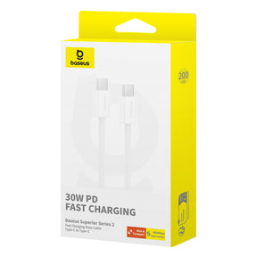 Kabel Baseus Superior Series II USB-C - USB-C 30W 480Mb/s 2m