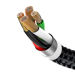 Kabel Baseus Three Primary Colors 3w1 USB-A - micro USB / Lightning / USB-C 3.5A 0,3 m