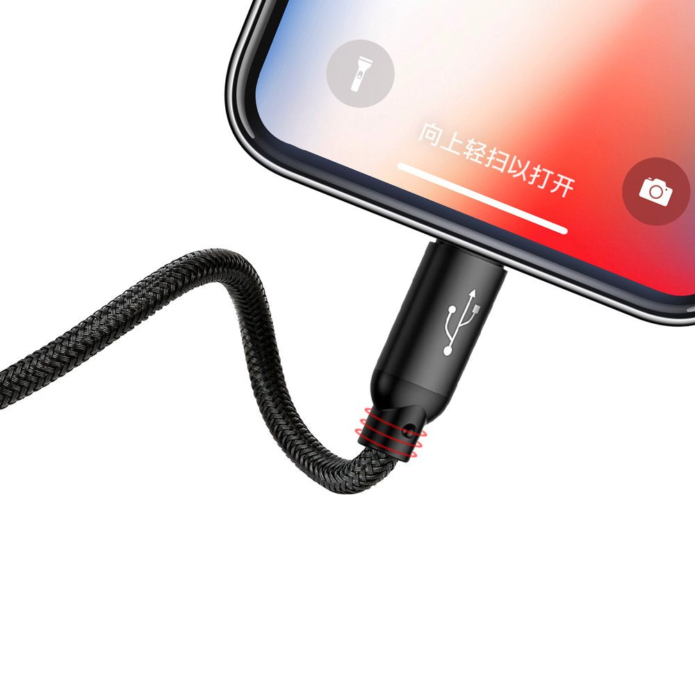 Baseus Three Primary Colors Kabel 3w1 USB-A - micro USB / Lightning / USB-C 3.5A 1,2 m