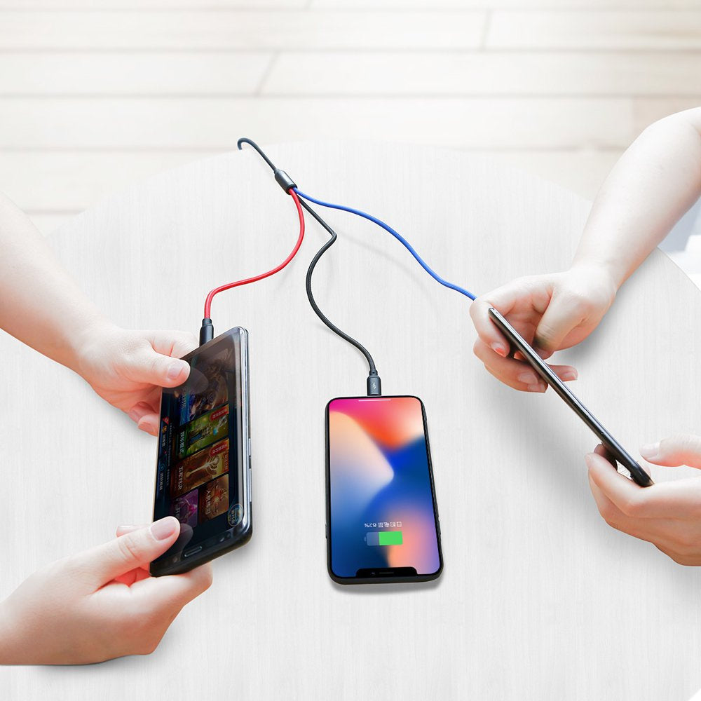 Baseus Three Primary Colors Kabel 3w1 USB-A - micro USB / Lightning / USB-C 3.5A 1,2 m
