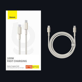 Baseus Tungsten Gold Kabel USB-C / USB-C 100W 1m
