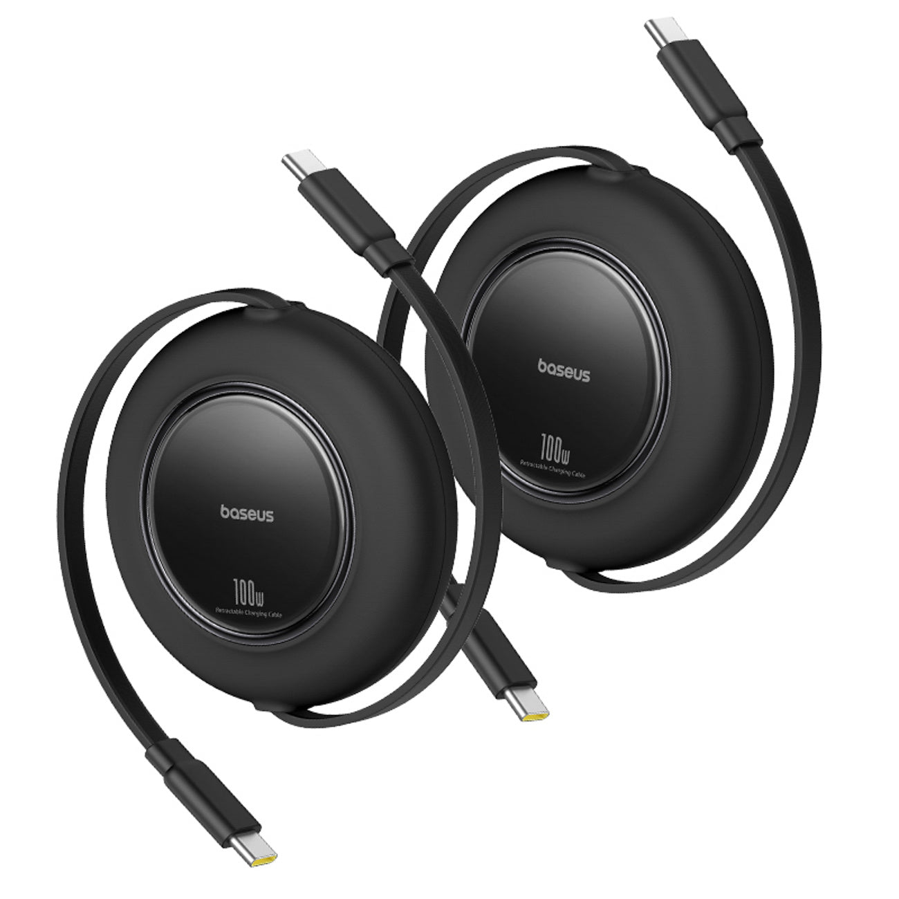Baseus Free2Pull Kabel zwijany USB-C - USB-C 100W 2m (2 szt.)