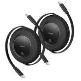 Baseus Free2Pull Kabel zwijany USB-C - USB-C 100W 2m (2 szt.)
