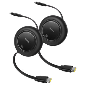 Baseus Free2Pull Kabel zwijany USB-C - USB-C 100W 2m (2 szt.)