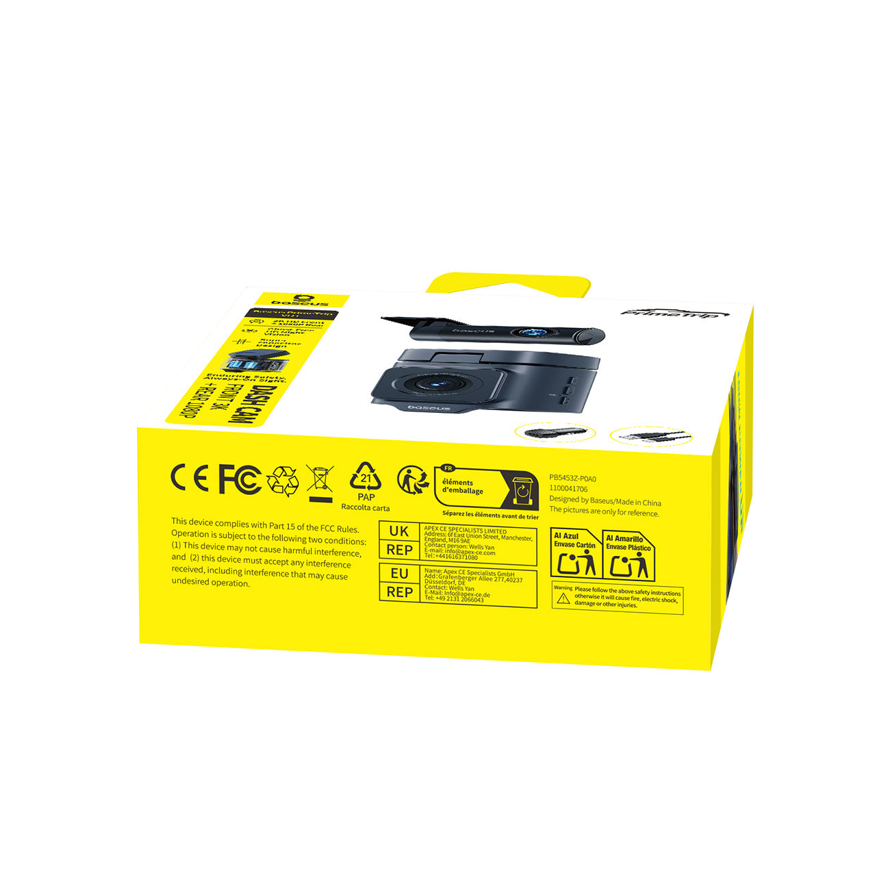 Baseus PrimeTrip VD1 Kamera samochodowa wideorejestrator 2K+1080p