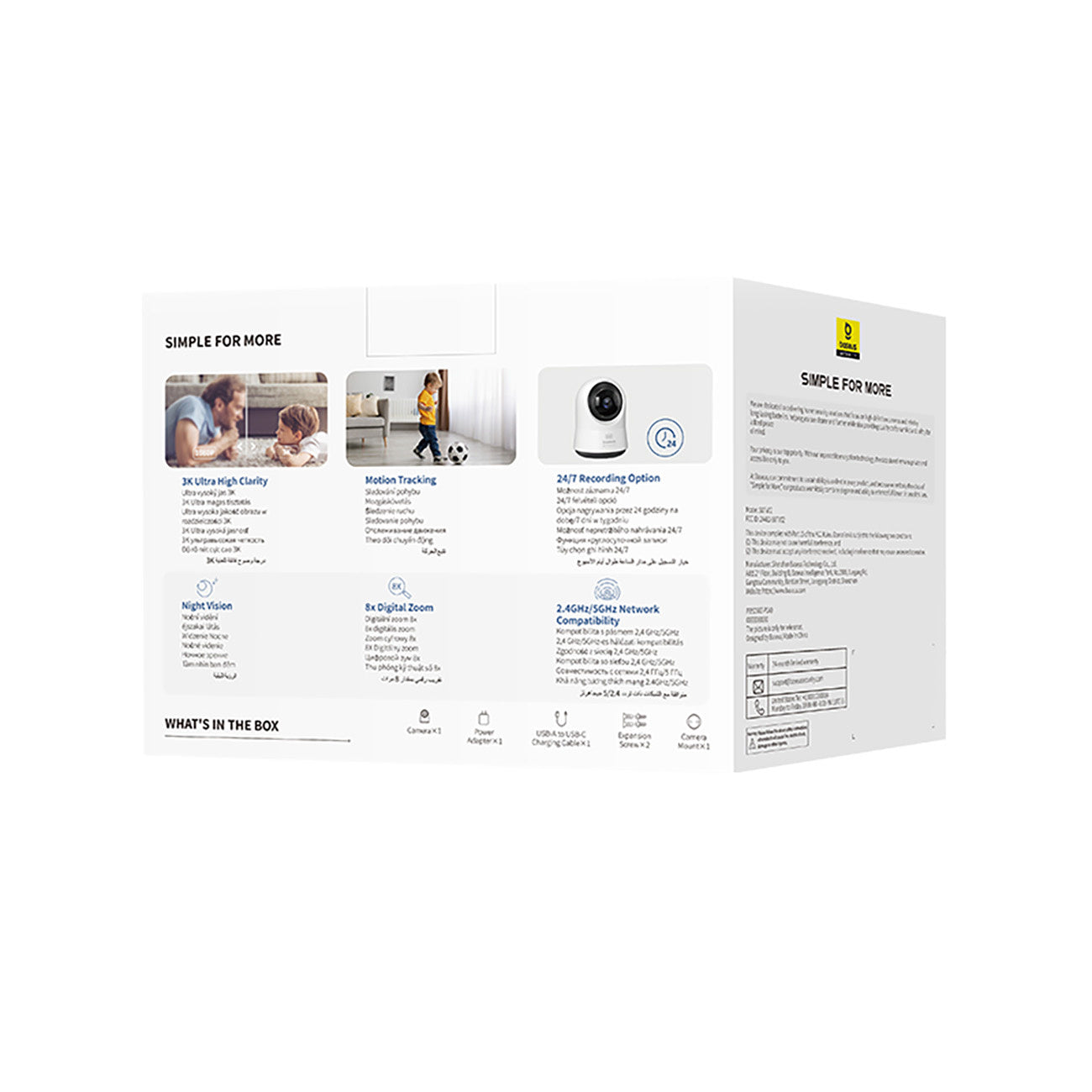 Kamera wewnętrzna Baseus Security P1 Pro 3K (wersja EU)