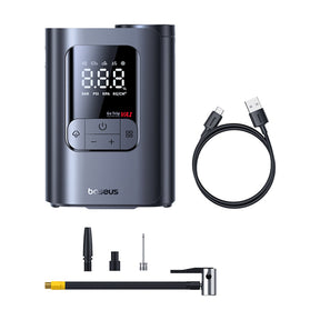 Kompresor bezprzewodowy Baseus GoTrip VA1 Super Mini z 3 końcówkami