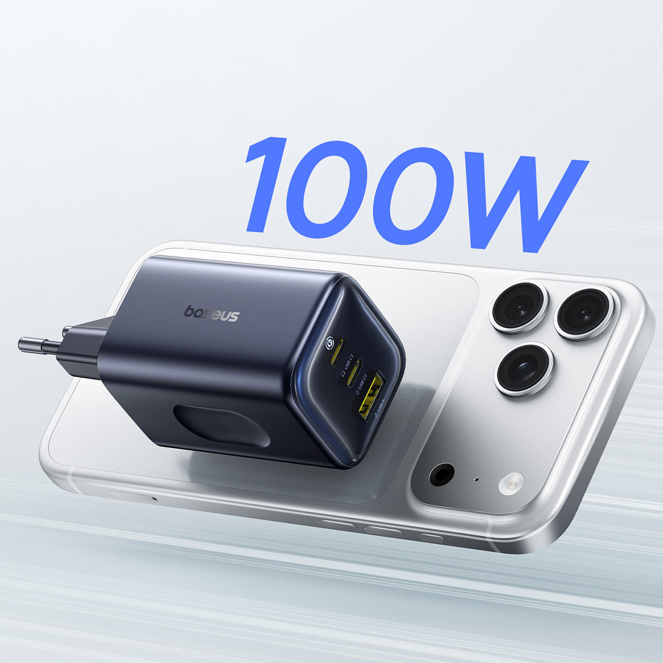 Ładowarka Baseus PicoGo AE11 100W 2xUSB-C 1xUSB-A - czarna