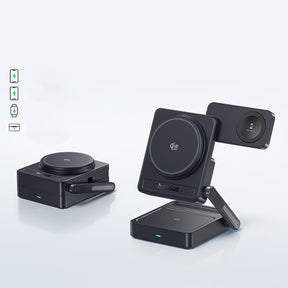 Baseus PicoGo AF21 Ładowarka bezprzewodowa 3w1 Qi2.2 35W z zasilaczem EU 45W i kablem USB-C 1m