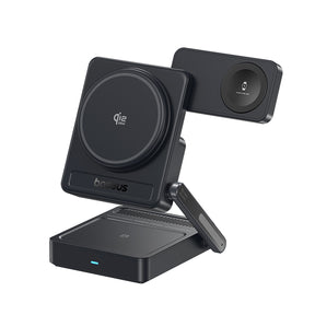 Baseus PicoGo AF21 Ładowarka bezprzewodowa 3w1 Qi2.2 35W z zasilaczem EU 45W i kablem USB-C 1m