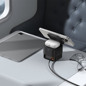 Baseus MagPro 3w1 25W Ładowarka indukcyjna kompatybilna z MagSafe do telefonu i smartwatcha