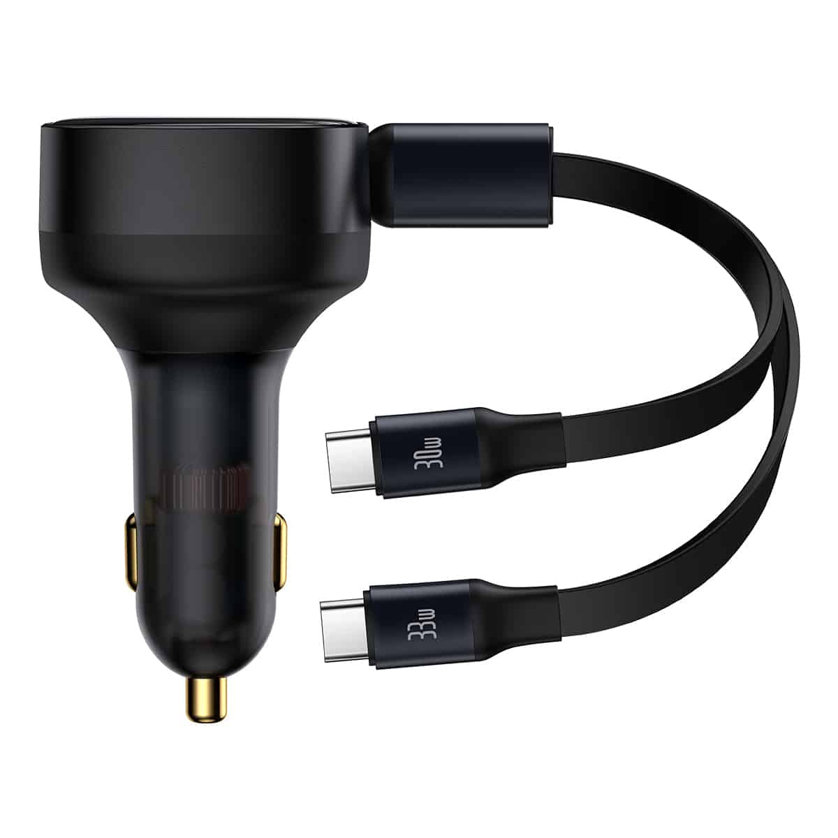 Baseus Enjoyment Ładowarka samochodowa 2w1 33W 2x USB-C