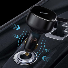 Baseus Enjoyment Ładowarka samochodowa 2w1 33W 2x USB-C