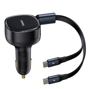 Baseus Enjoyment Ładowarka samochodowa 2x USB-C 33W 2w1