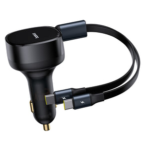 Baseus Enjoyment Ładowarka samochodowa 2x USB-C 33W 2w1