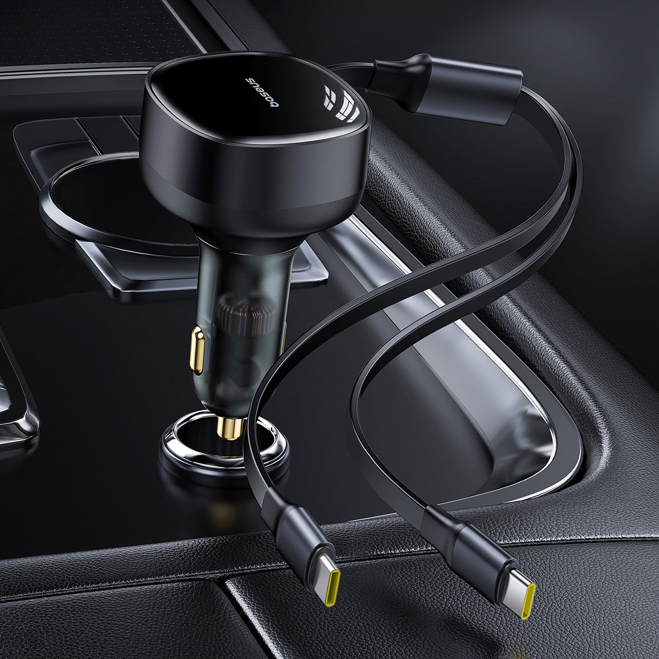 Baseus Enjoyment Ładowarka samochodowa 2x USB-C 33W 2w1
