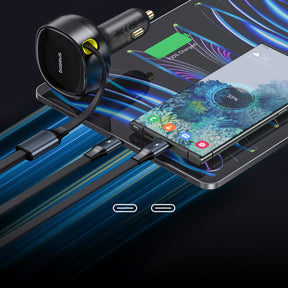Baseus Enjoyment Ładowarka samochodowa 2x USB-C 33W 2w1