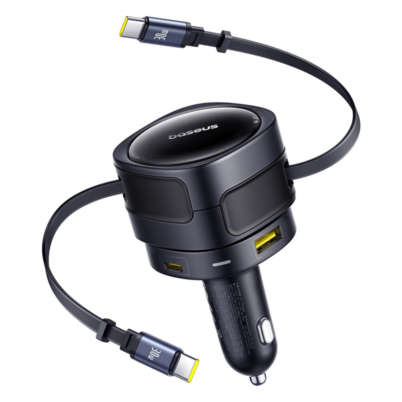 Baseus Enjoyment Max Ładowarka samochodowa 90W 2 x kabel USB-C + USB-A + USB-C