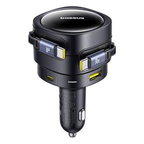 Baseus Enjoyment Max Ładowarka samochodowa 90W 2 x kabel USB-C + USB-A + USB-C
