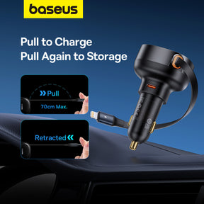 Baseus Enjoyment Pro Ładowarka samochodowa USB-C / Lightning 60W